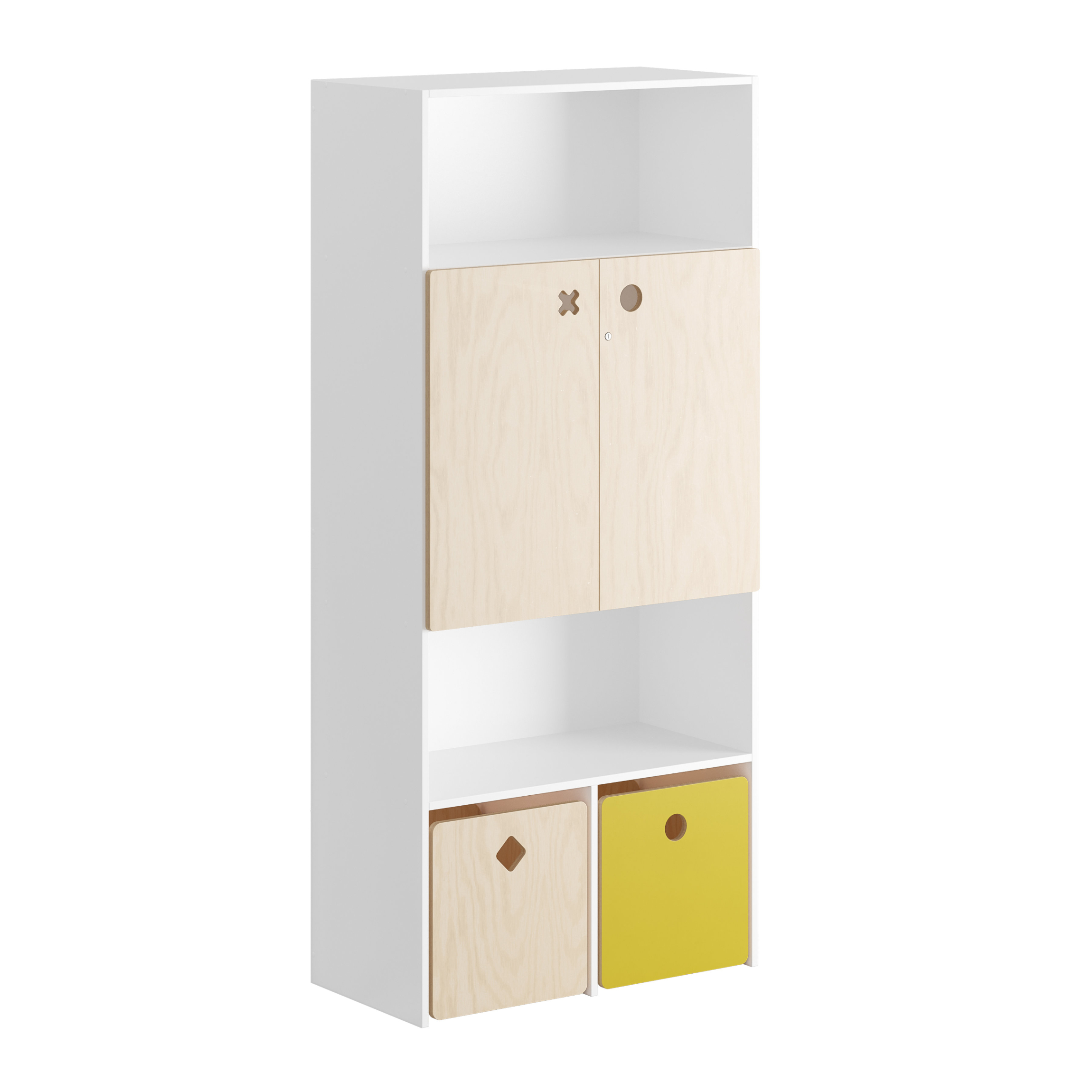 Kindergartenschrank mit 2 Rollcontainern