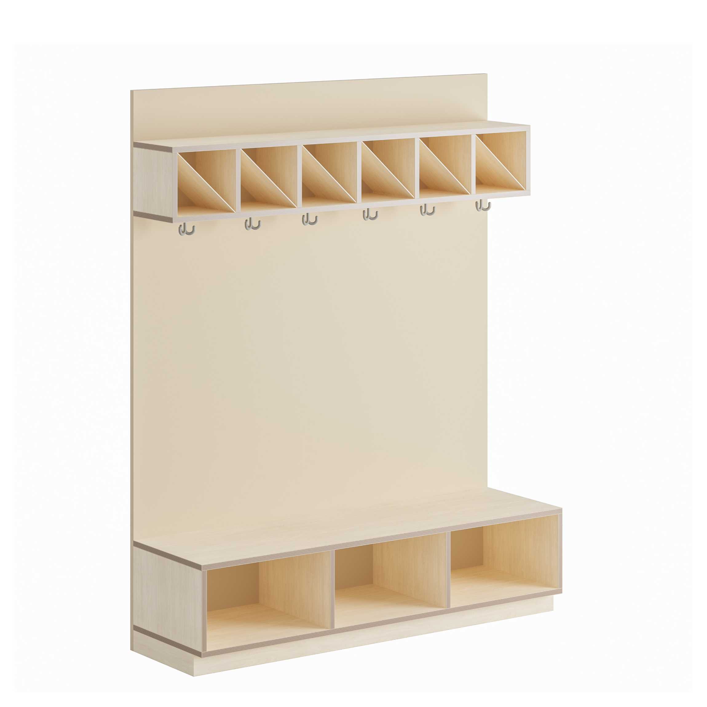 Kindergarderobe mit 6 Plätzen